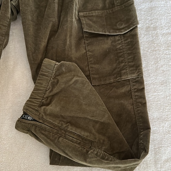 Anthropologie Sanctuary Mia Corduroy Cargo Jogger Ankle Zip, Olive Size Small - Picture 5 of 11